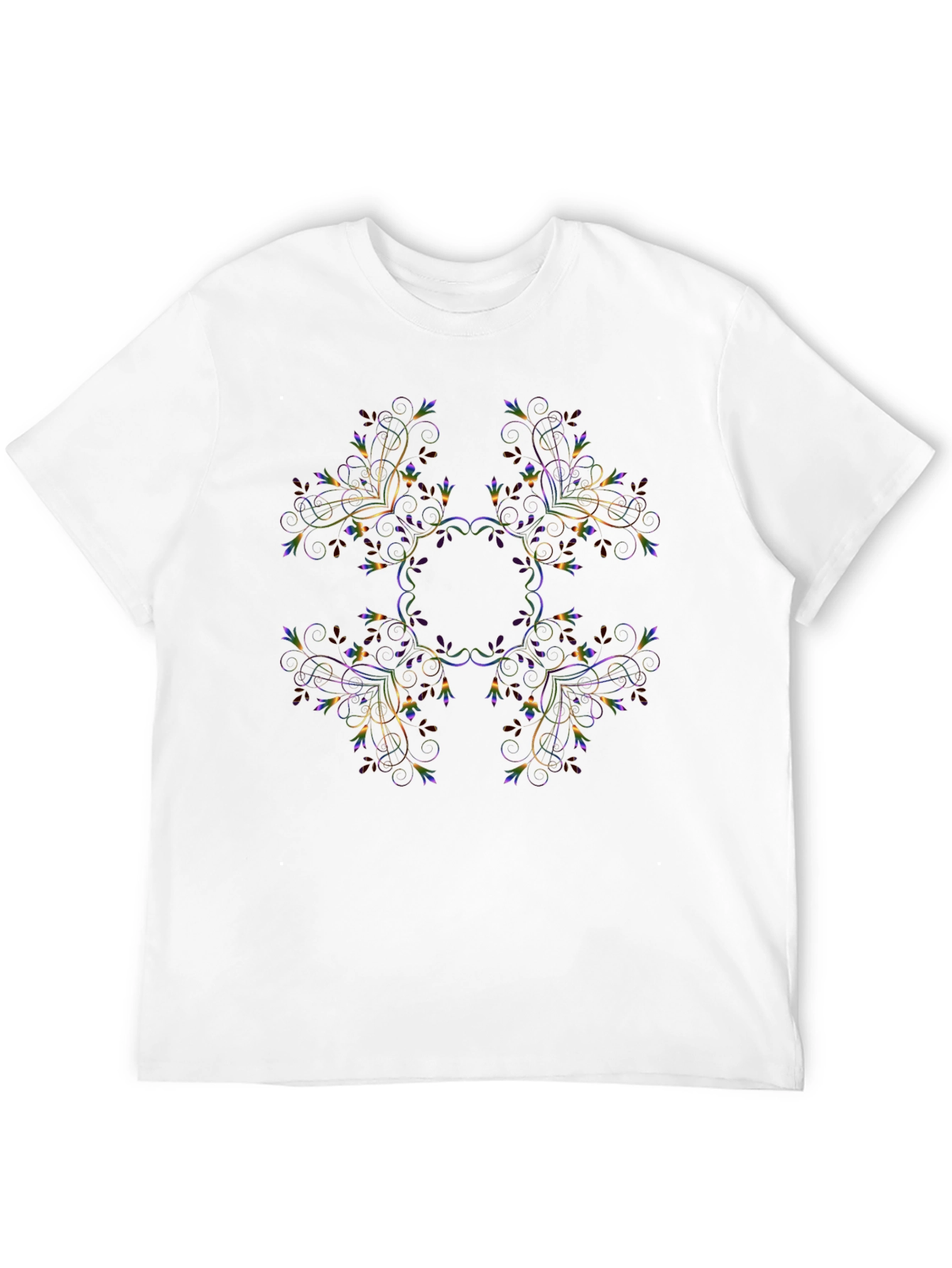 Floral Mandala Black Graphic Tee