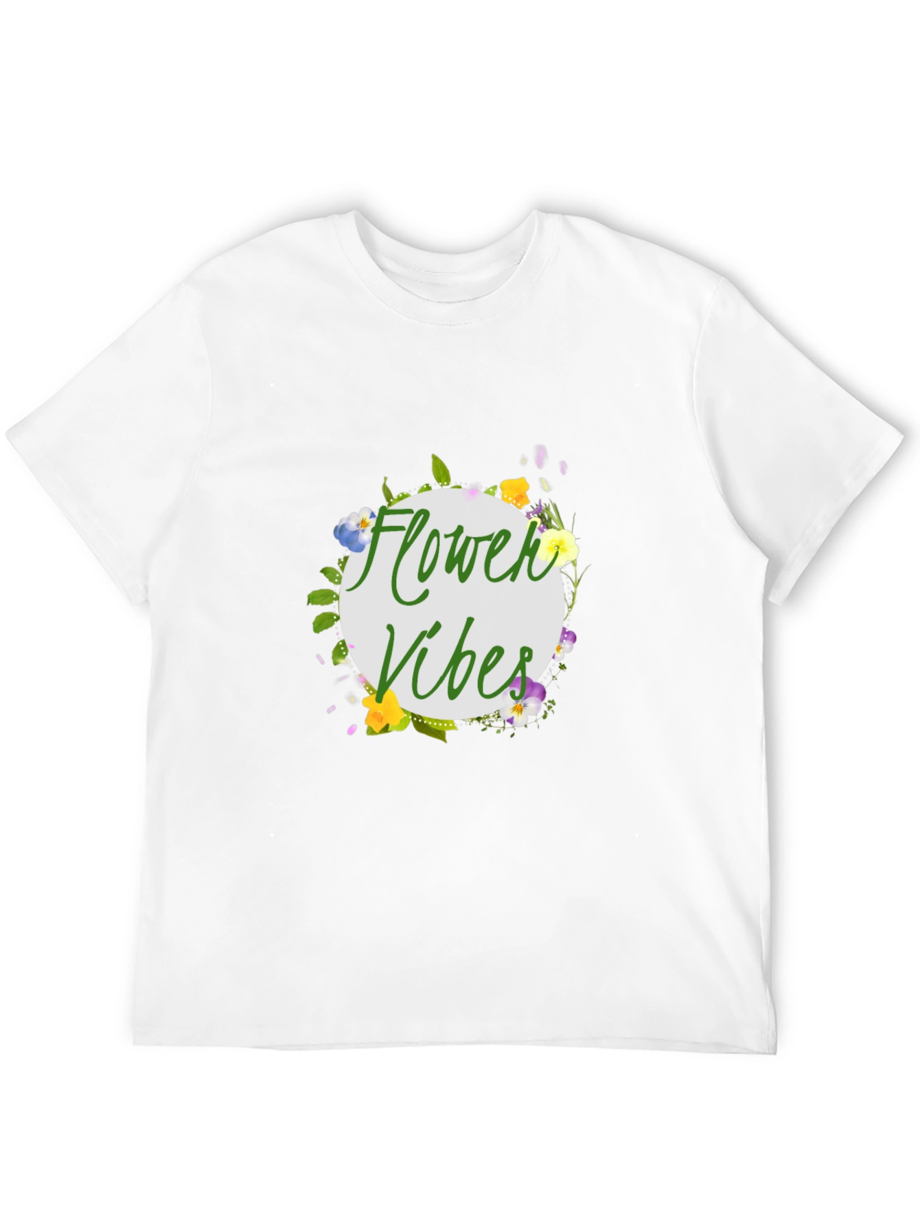 Flower Vibes Graphic Tee - Black