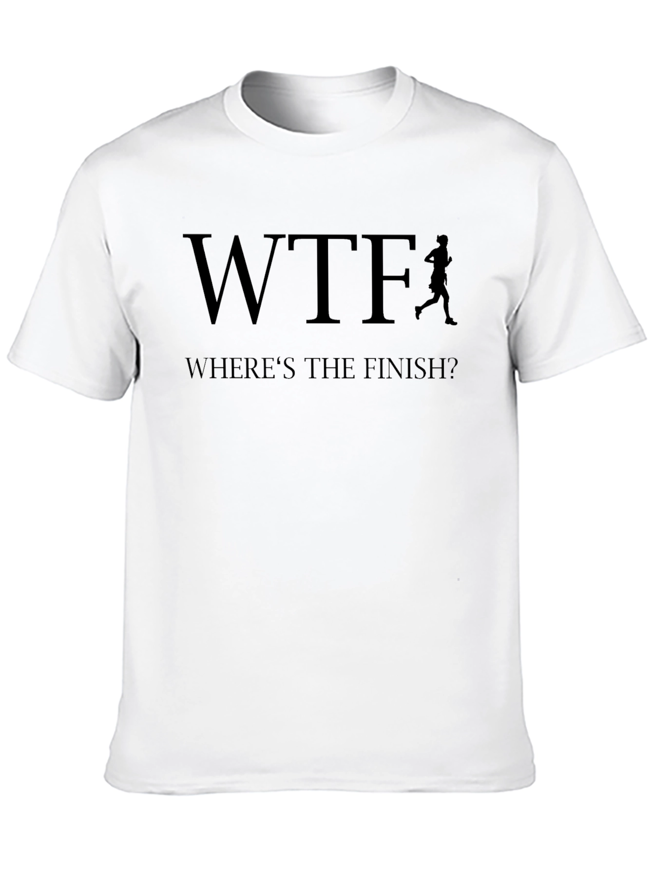 WTF Wheres The Finish? Black Graphic T-Shirt