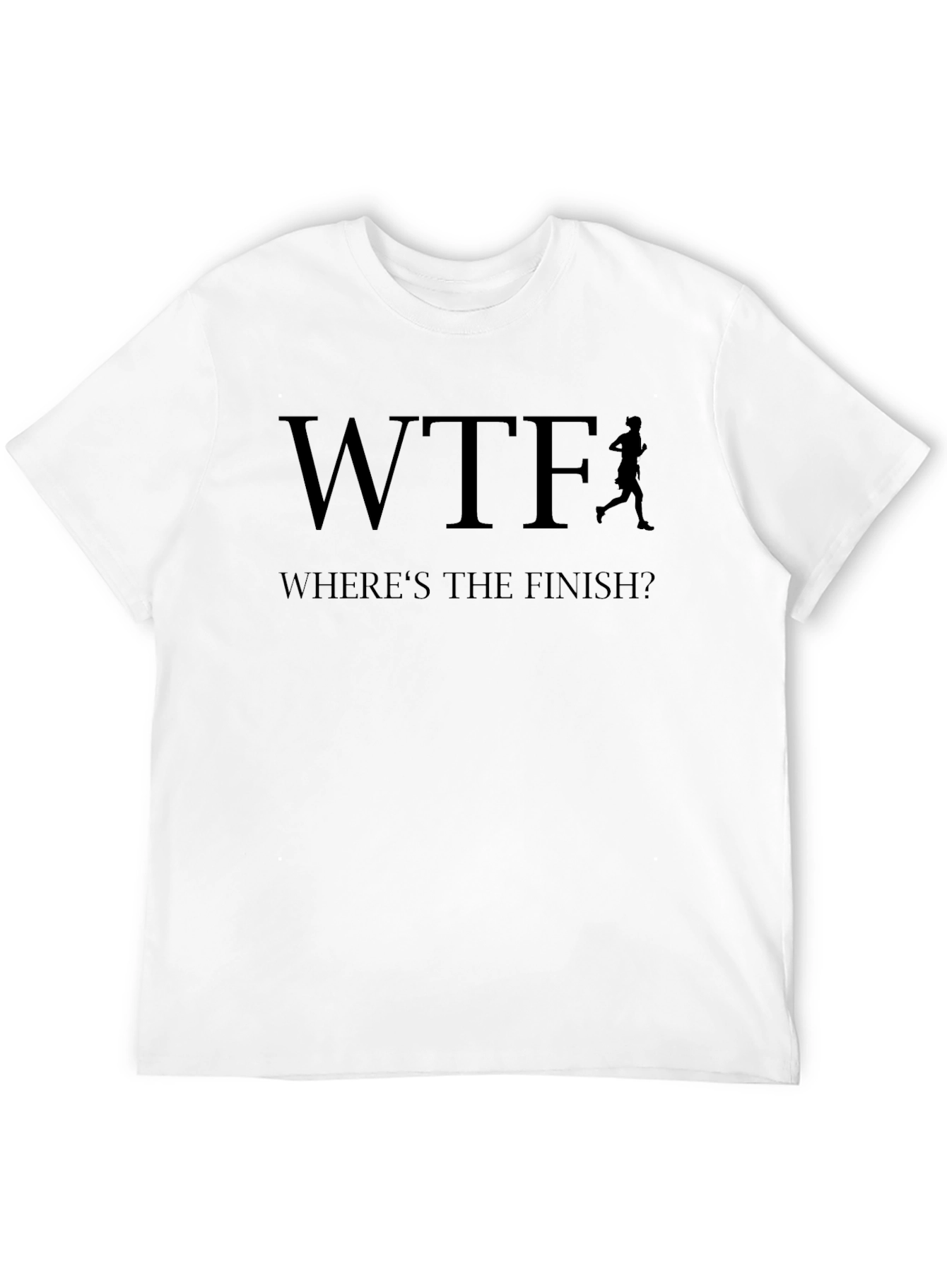 WTF Wheres The Finish? Black Graphic T-Shirt